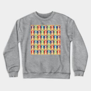 Mid Century Modern Space Penguins Crewneck Sweatshirt